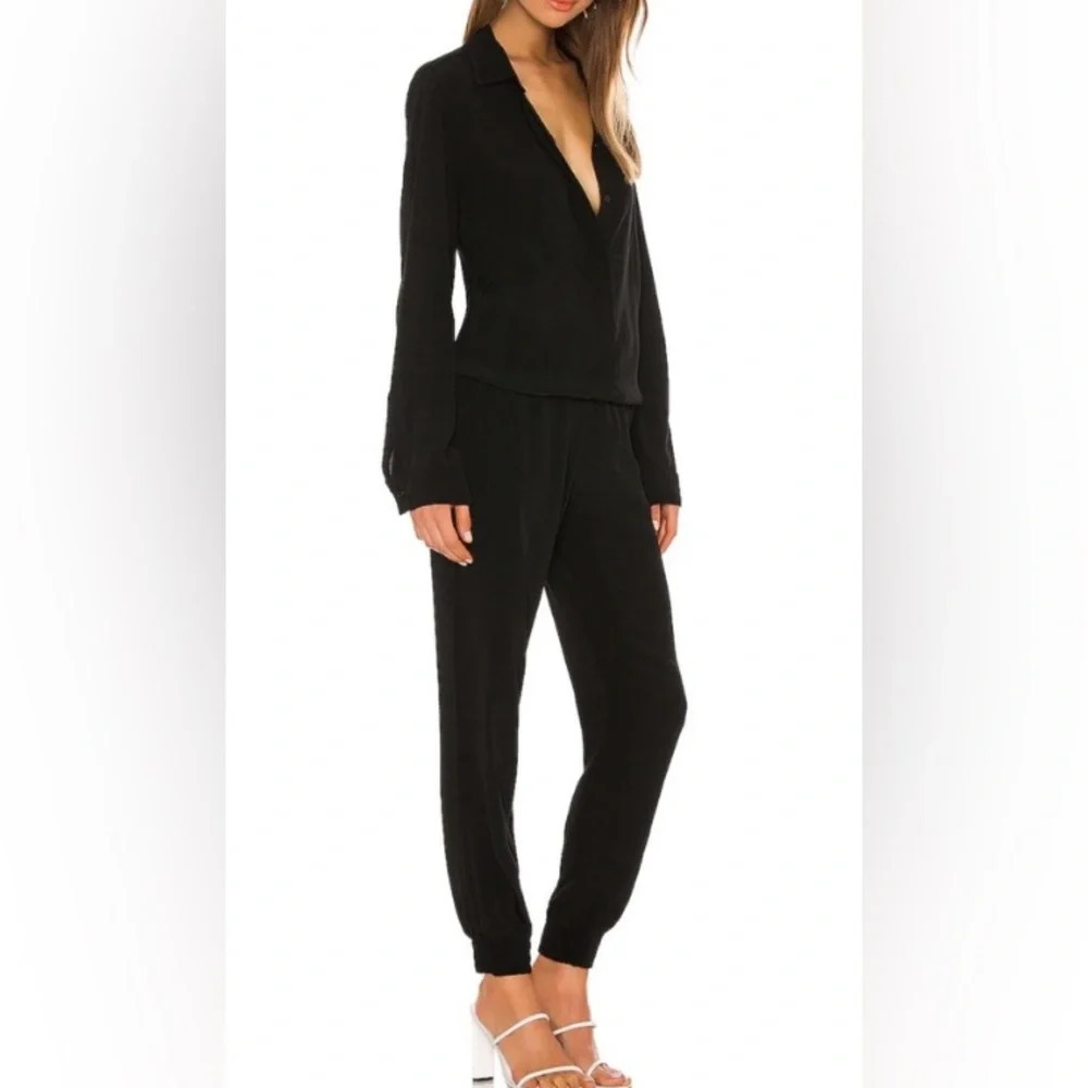 NWT Commando Butter Wrap Long Sleeve Jumpsuit Black Size Medium
